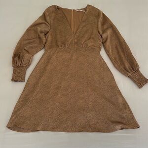 Gold holiday dress small